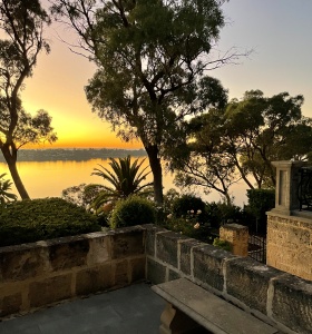 Acacia House setting, a view of the swan river